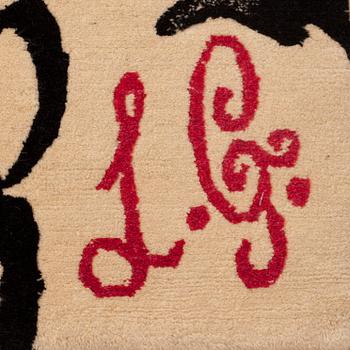 A CARPET, "Canvas rose" Lulu Guinness, The Rug Company, around  275 x 184 cm.