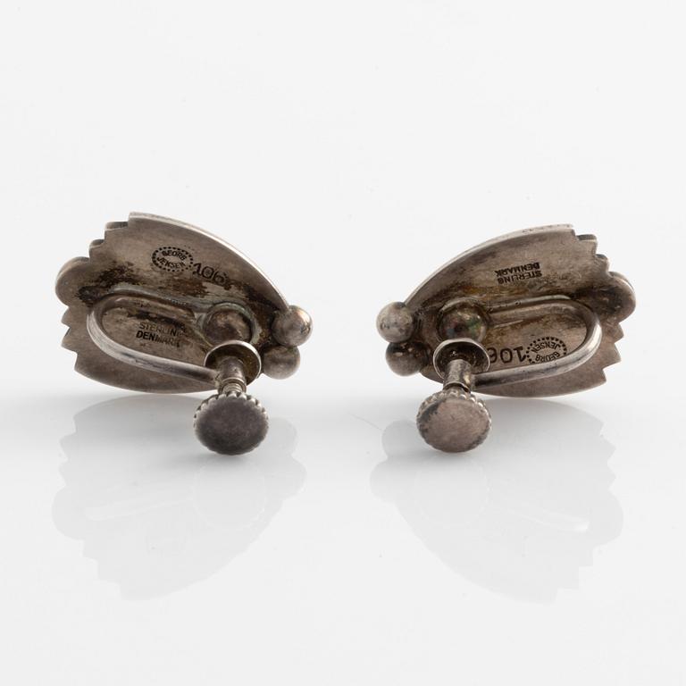 Georg Jensen, Harald Nielsen, earrings, a pair, sterlingsilver, Denmark.