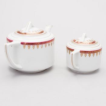 A late 19th Century 16-piece Russian Porcelain Tea Set by Gardner.