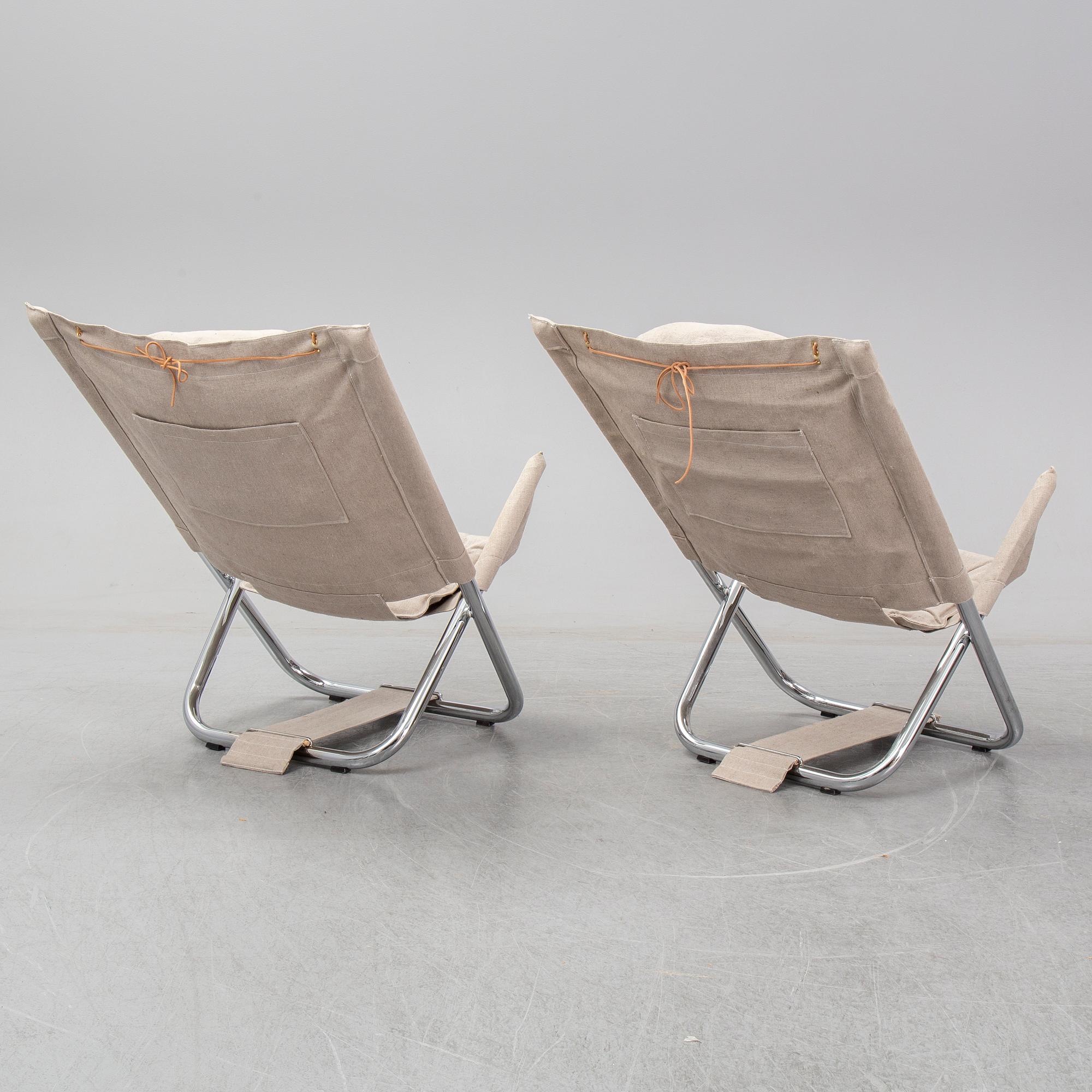 BÖRGE LINDAU & BO LINDEKRANTZ, a pair of 1970's 'X 75-4' armchairs, Lammhults.