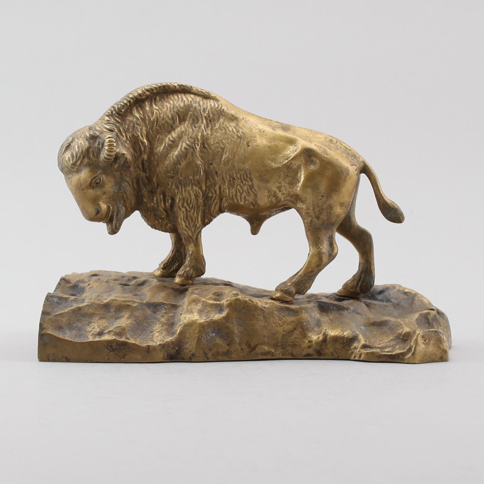 SKULPTUR, förgylld brons, omkring år 1900.