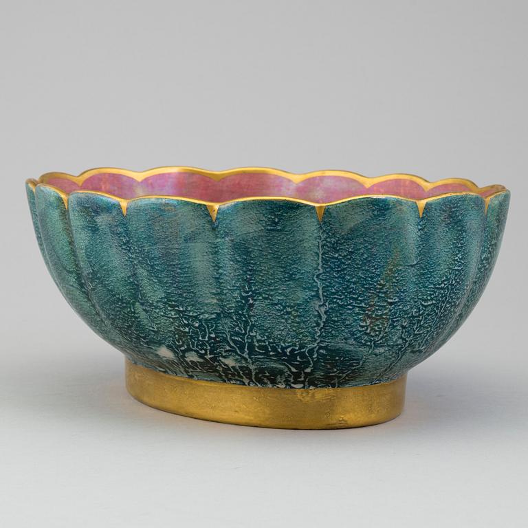 JOSEF EKBERG, a creamware bowl from Gustavsberg, signed and dated 1931.