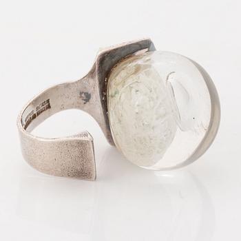 A Björn Weckström silver and acryl ring.