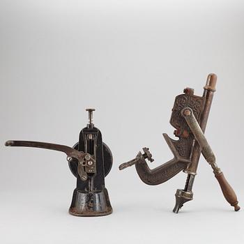 Two wine bottle openers, one Eskilstuna, circa 1900.