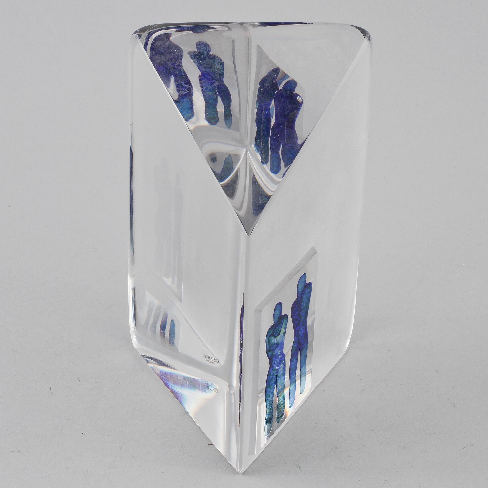 SKULPTUR, glas, Bertil Vallien, Kosta Boda, sent 1900-tal.