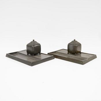 Just Andersen, Writing desks, 2 pcs, Denmark, first half of the 20th century.