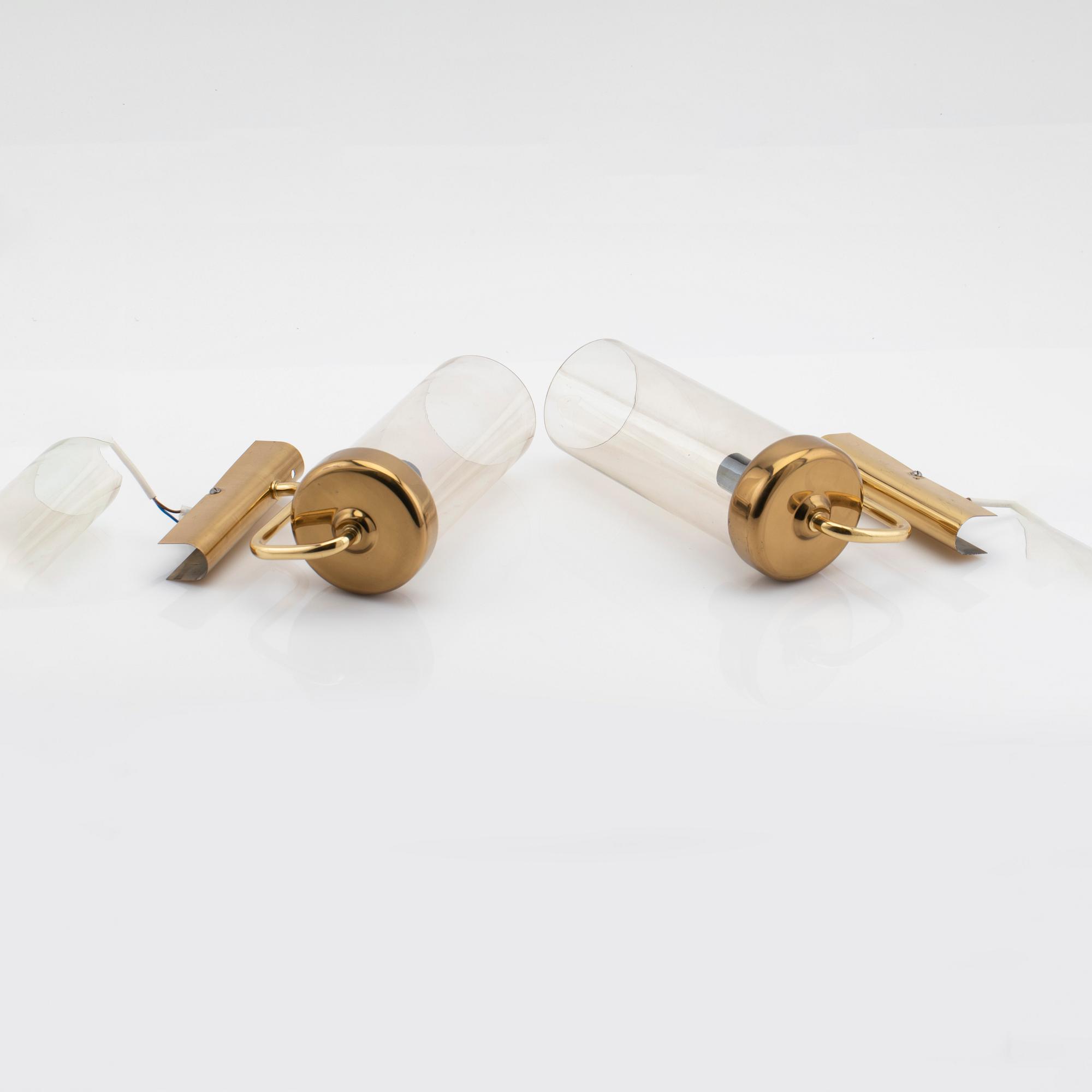 Wall lamps, a pair, second half of the 20th century.