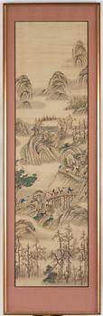 A Chinese painting by un unkown master, Qing dynasty, 19th Century.