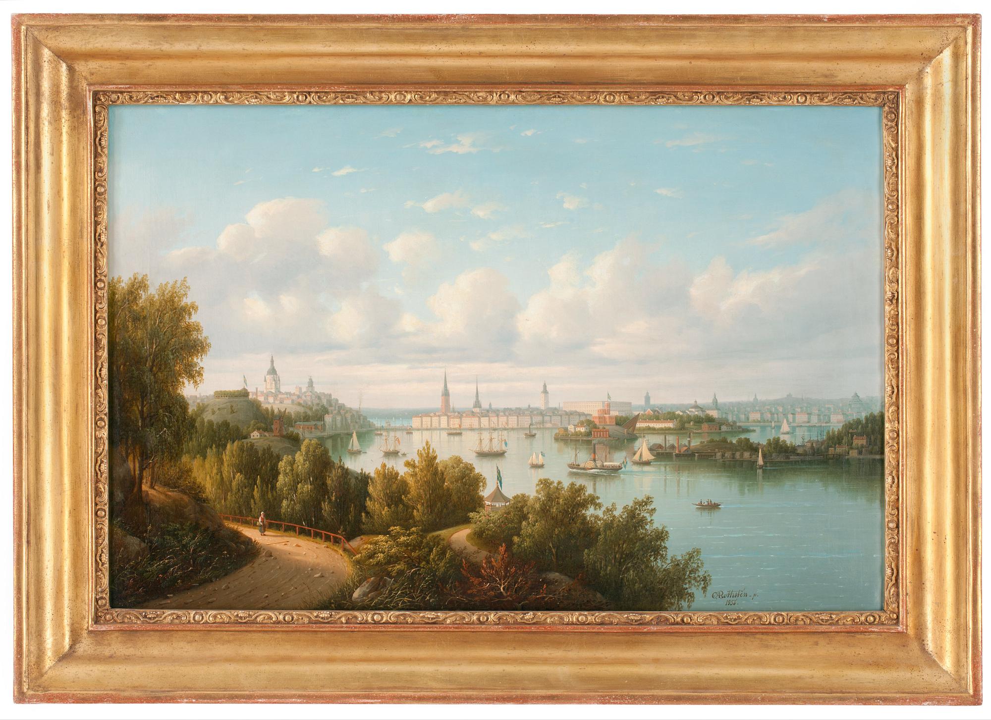 Carl Abraham Rothstén, View of Stockholm, seen from Danviksklippan.