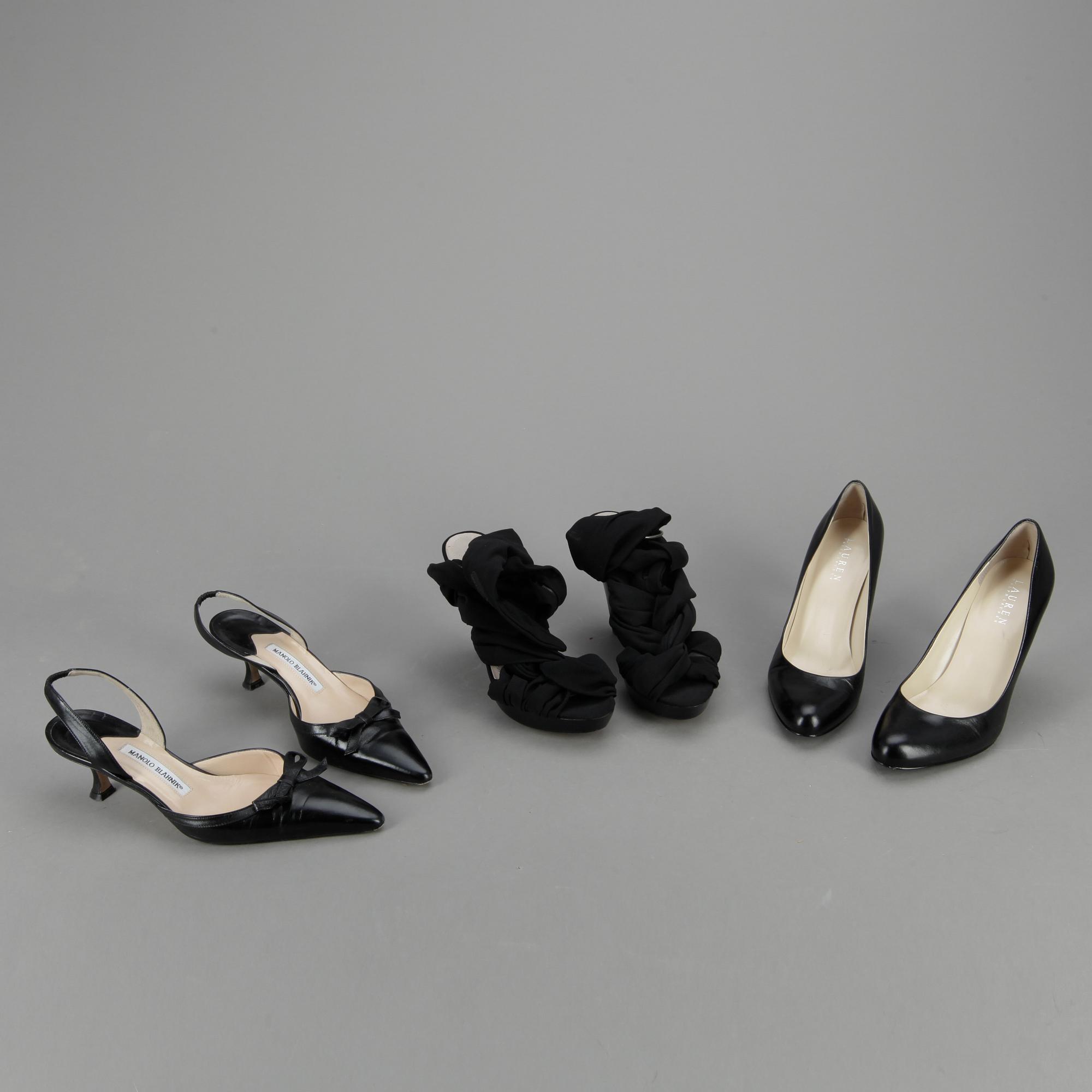 SKOR, tre par, DKNY, Ralph Lauren, Manolo Blahnik.
