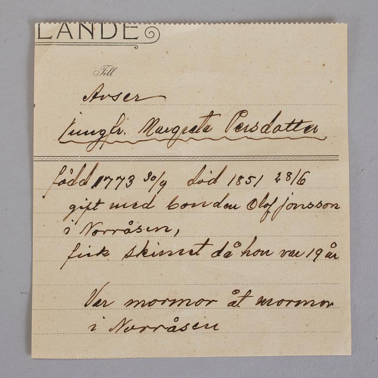 SKRIN, allmoge, daterat 1792.