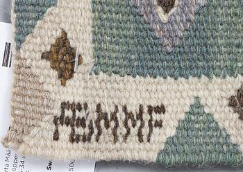 Märta Måås-Fjetterström, vävnad, "Knoppen", gobelängteknik, ca 32,5-34 x 34,5 cm, signerad AB MMF.