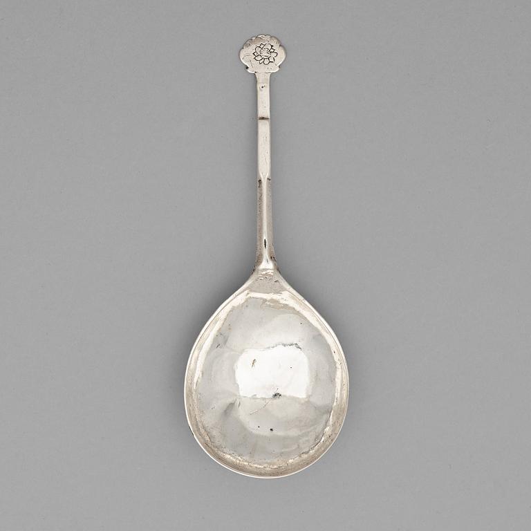 A Swedish 17th century silver spoon, mark of Remart Remartsson (Norrköping -1636-1656).