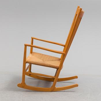 A 'J16' rocking chair by Hans J Wegner, F.D.B Møbler, Denmark.