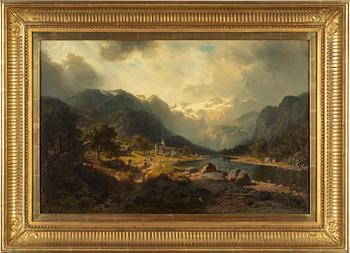 Edvard Bergh, oil on canvas, signed and dated 1859.