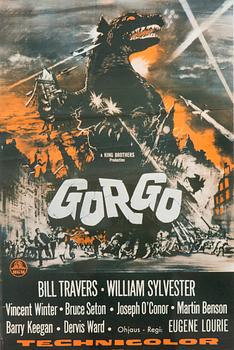 A MOVIE POSTER, Gorgo. King Brothers production, 1960s.