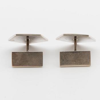 WIWEN NILSSON, manschettknappar, ett par, silver Lund 1964.
