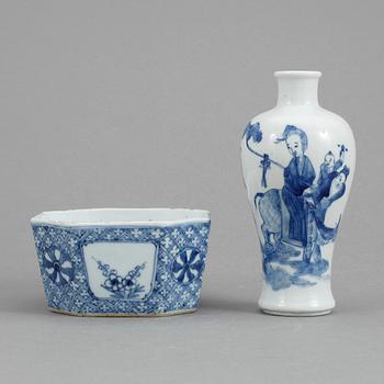 VAS samt SKÅL, porslin, 1700-tal.