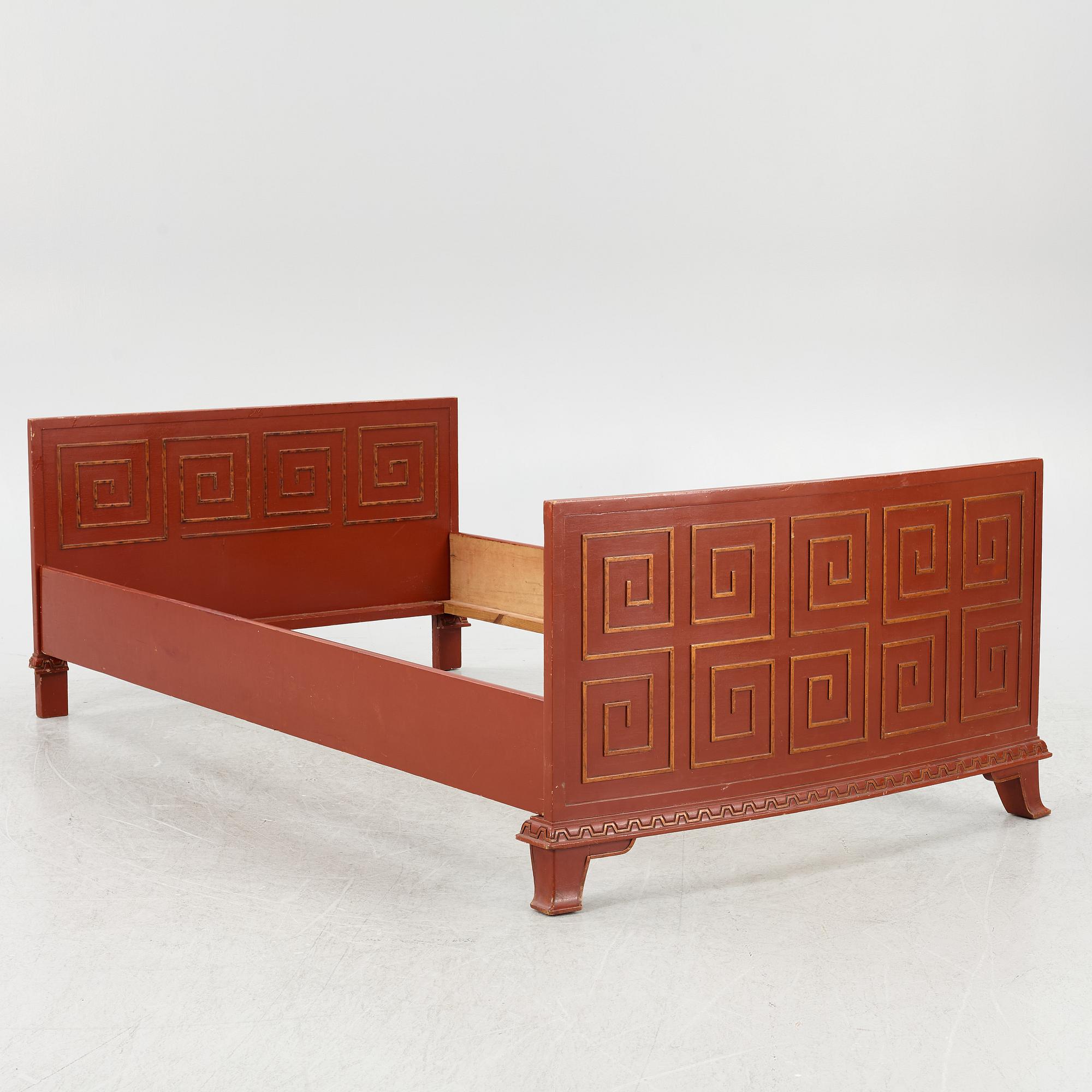 Axel Einar Hjorth, a pair of "Åbo" bed frames, Nordiska Kompaniet, Swedish Grace, 1920s-30s.