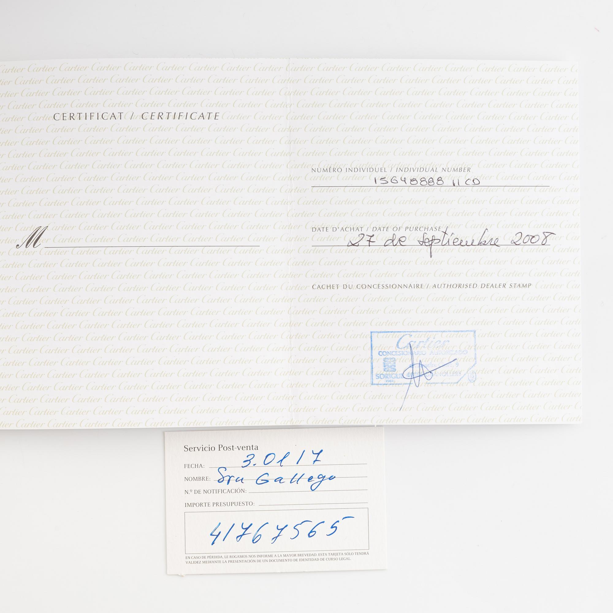 Cartier, Santos Galbée, "Made to commemorate the 150th anniversary of Cartier", ca 1997.