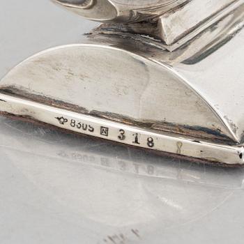 Sæthers Gull- og Sølvvarefabrikk AS, kandelaber, silver, Norge, 1900-talets mitt.