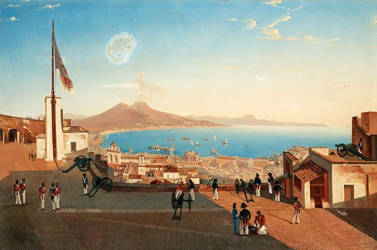 Angelo Viviani, View over the Naples bay.