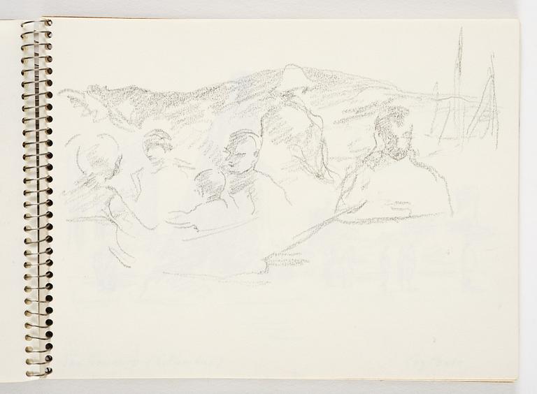 Lotte Laserstein, 4 skissböcker med blyertsteckningar.