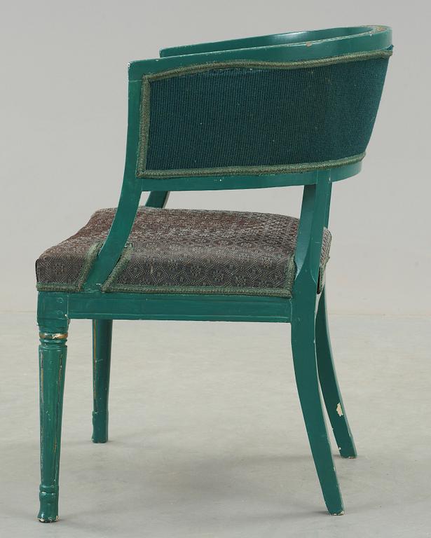 FÅTÖLJ, sengustaviansk, omkring 1800.