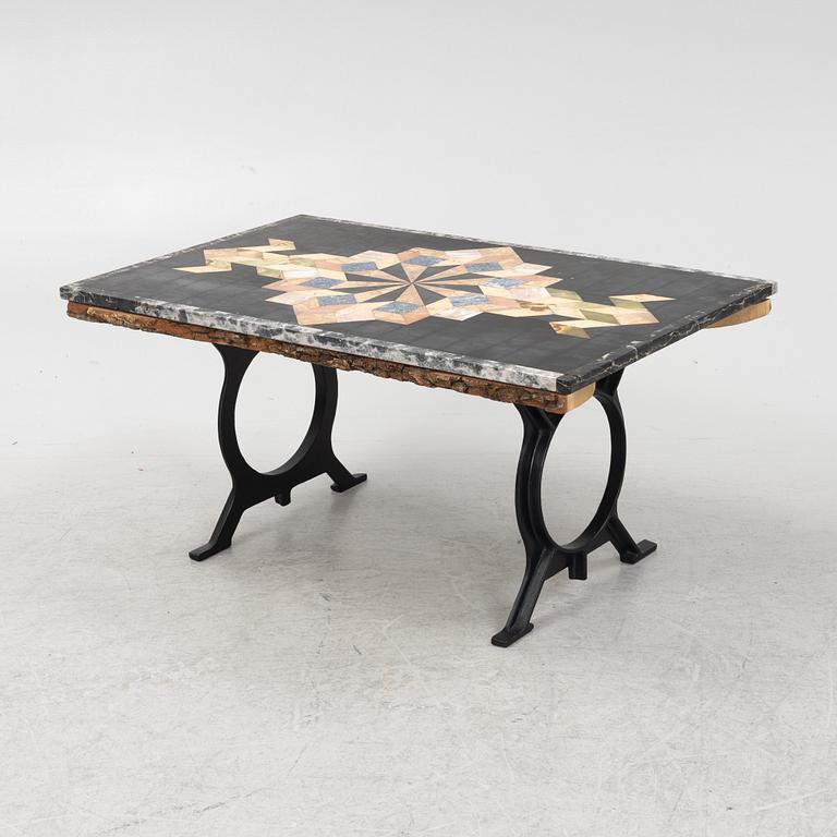 A side table with top made of pietra dura, 20th century.