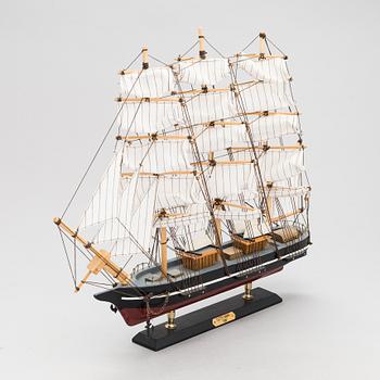 Cutty Sark purjelaivan pienoismalli, 1900-luvun loppupuoli.