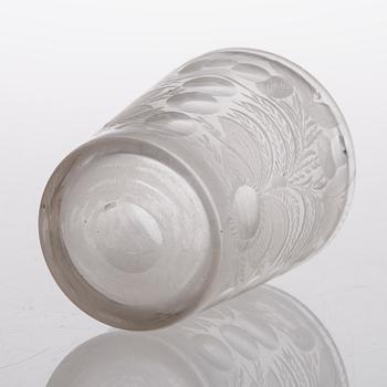 An 18th Century German engraved and cut glass beaker.