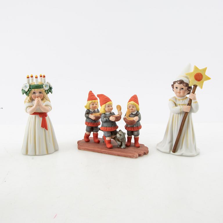 Jenny Nyström, efter, figuriner, 20 st + 2 st, Kalmar Läns Museum.