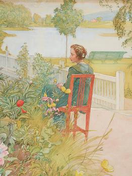 Carl Larsson, "Sommar i Sundborn" / "Flicka i trädgård".