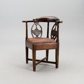 A 18th century corner chair.
