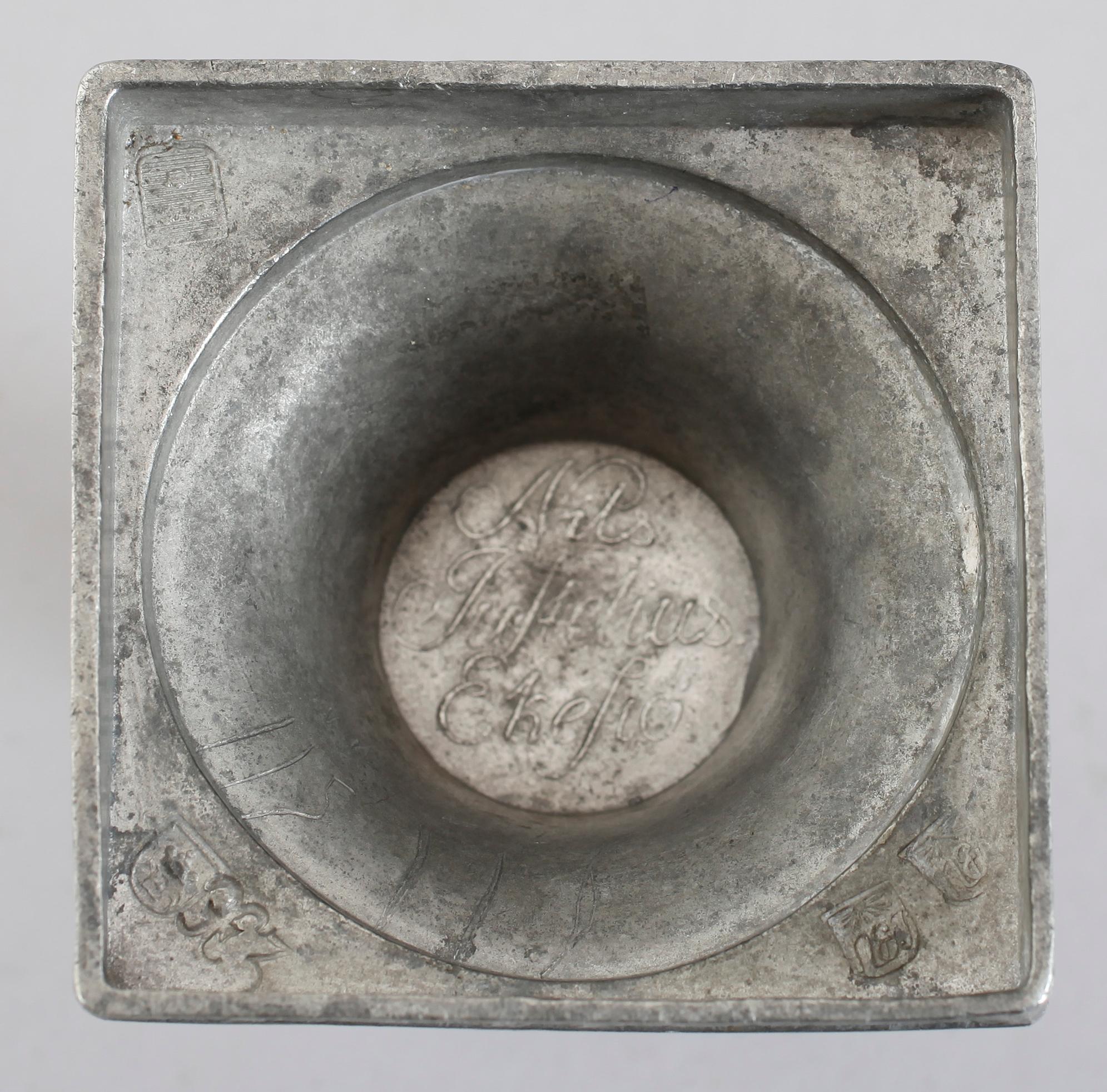 LJUSSTAKE, tenn, Nils Justelius, Ekesiö 1828.