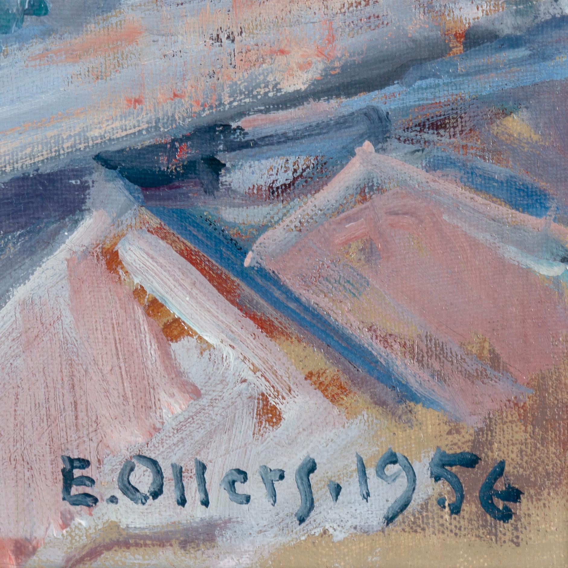 Edvin Ollers, oil on canvas, signe and dated 1956.