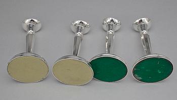 LJUSSTAKAR, 2 par, silver, Eric Löfman, MGAB, Uppsala 1958 samt 1965.