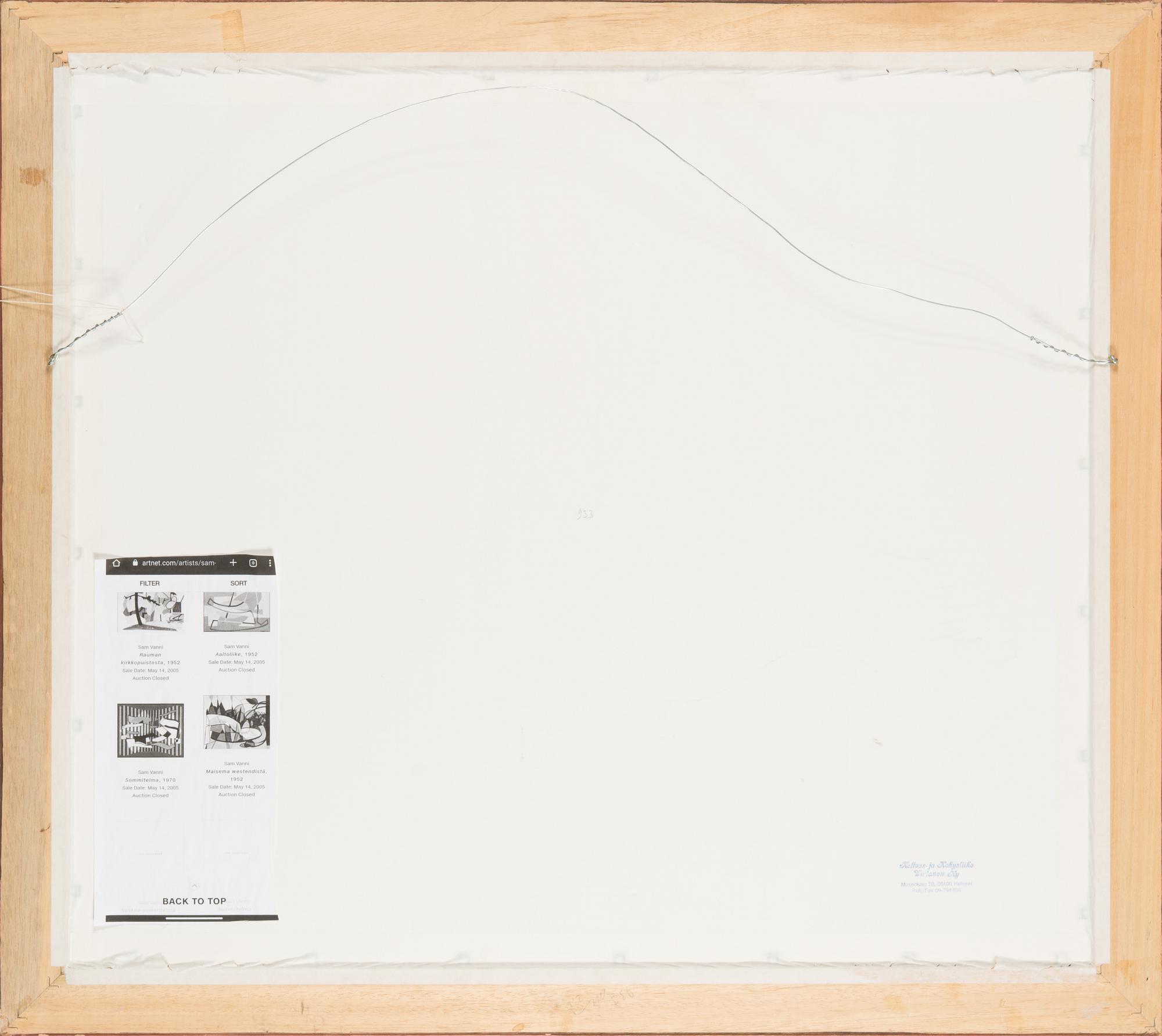 Sam Vanni, gouache, signerad och daterad-70.