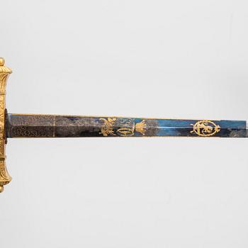 Official's sword, Swedish, 19th century,with scabbard.