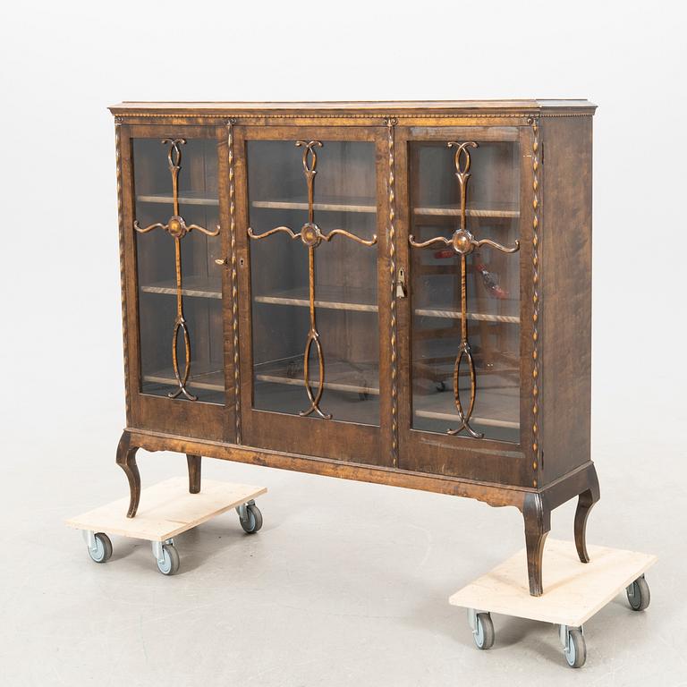 Display cabinet in Chippendale style, LJ Nyborg Malmö, 1930s-40s.