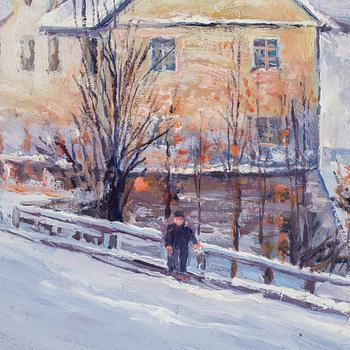 Anton Genberg, olja på duk, signerad.