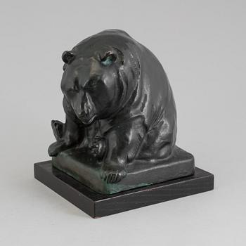A bronze sculpture by Carl Fagerberg, signed. Herman Bergman.