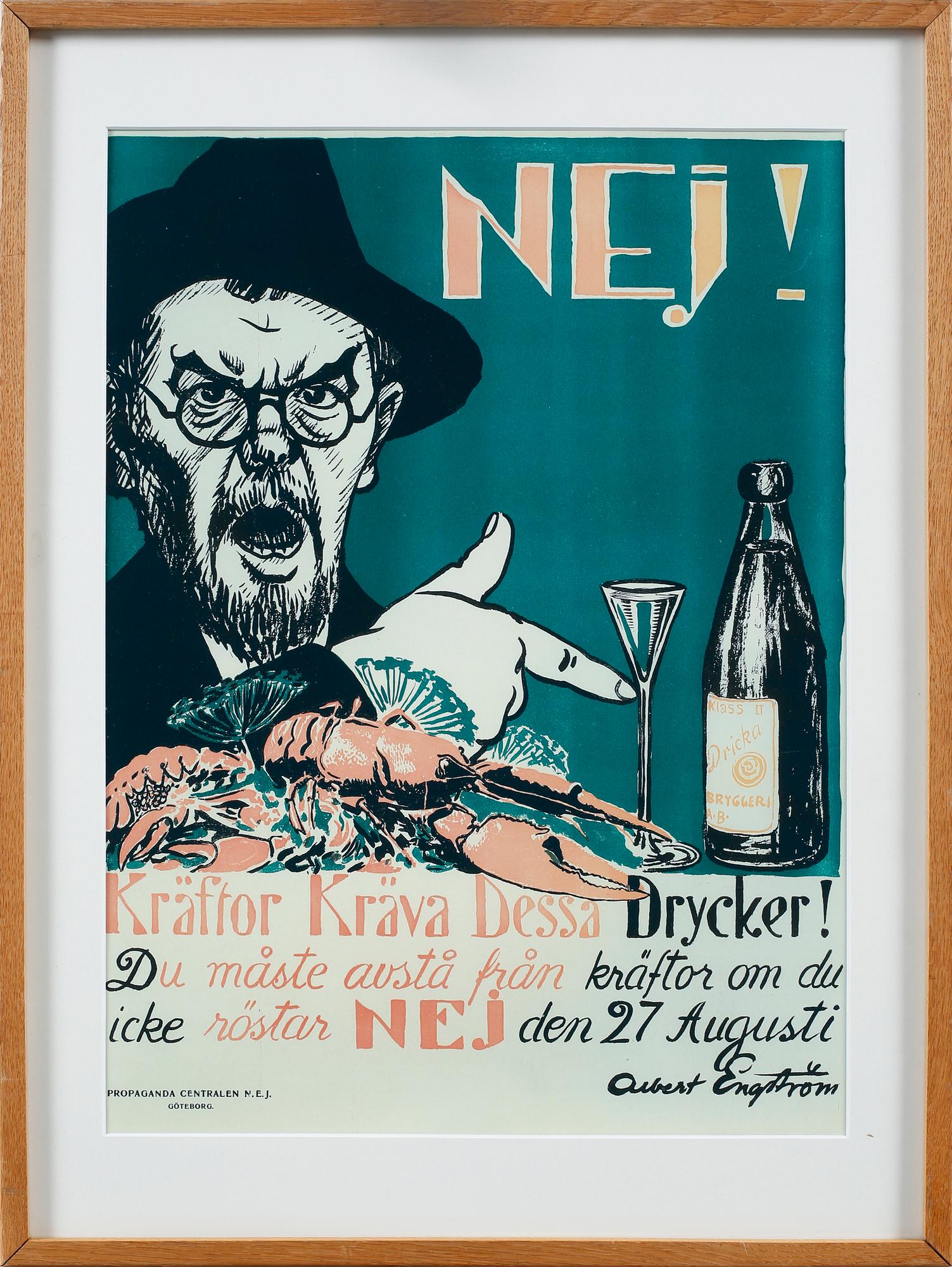 ALBERT ENGSTRÖM, after, a poster, late 20th century.