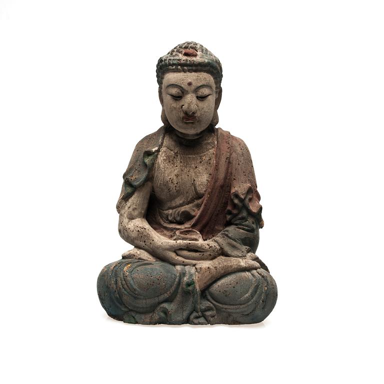 BUDDHA, trä, Kina, 1900-talets början.