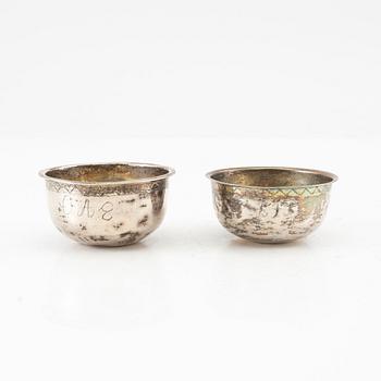 Tumlare silver två st silver sent 1700-tal.