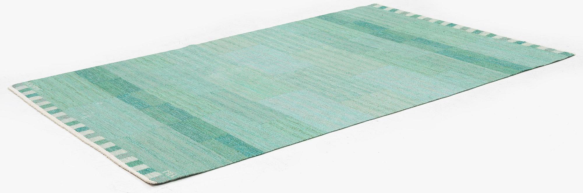 Marianne Richter, a carpet "Muren grön", flat weave, c 185 x 120,5 cm, signed AB MMF MR.