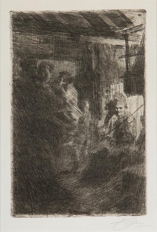 ANDERS ZORN, etching, signed in pencil.