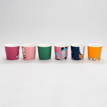 Eleven Moomin mugs, white porcelain, Moomin Characters, Arabia.