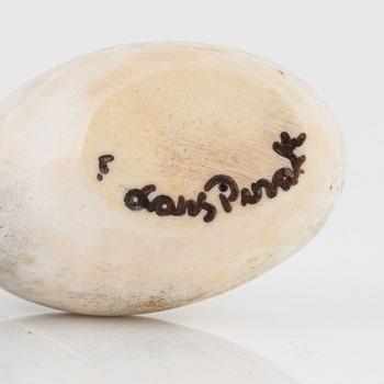 Lars Pirak, a reindeed horn salt cellar, signed.