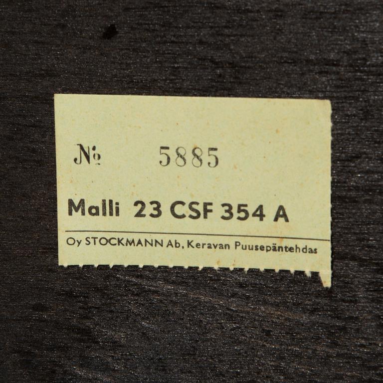 TV-KAAPPI/BAARIKAAPPI, Oy Stockmann Ab, Keravan puusepäntehdas, 1900-luvun puoliväli.